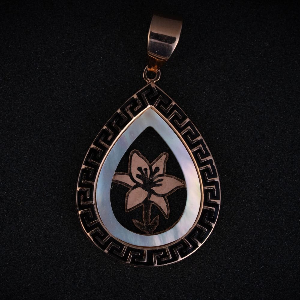 Lustrous Bloom Teardrop Pendant