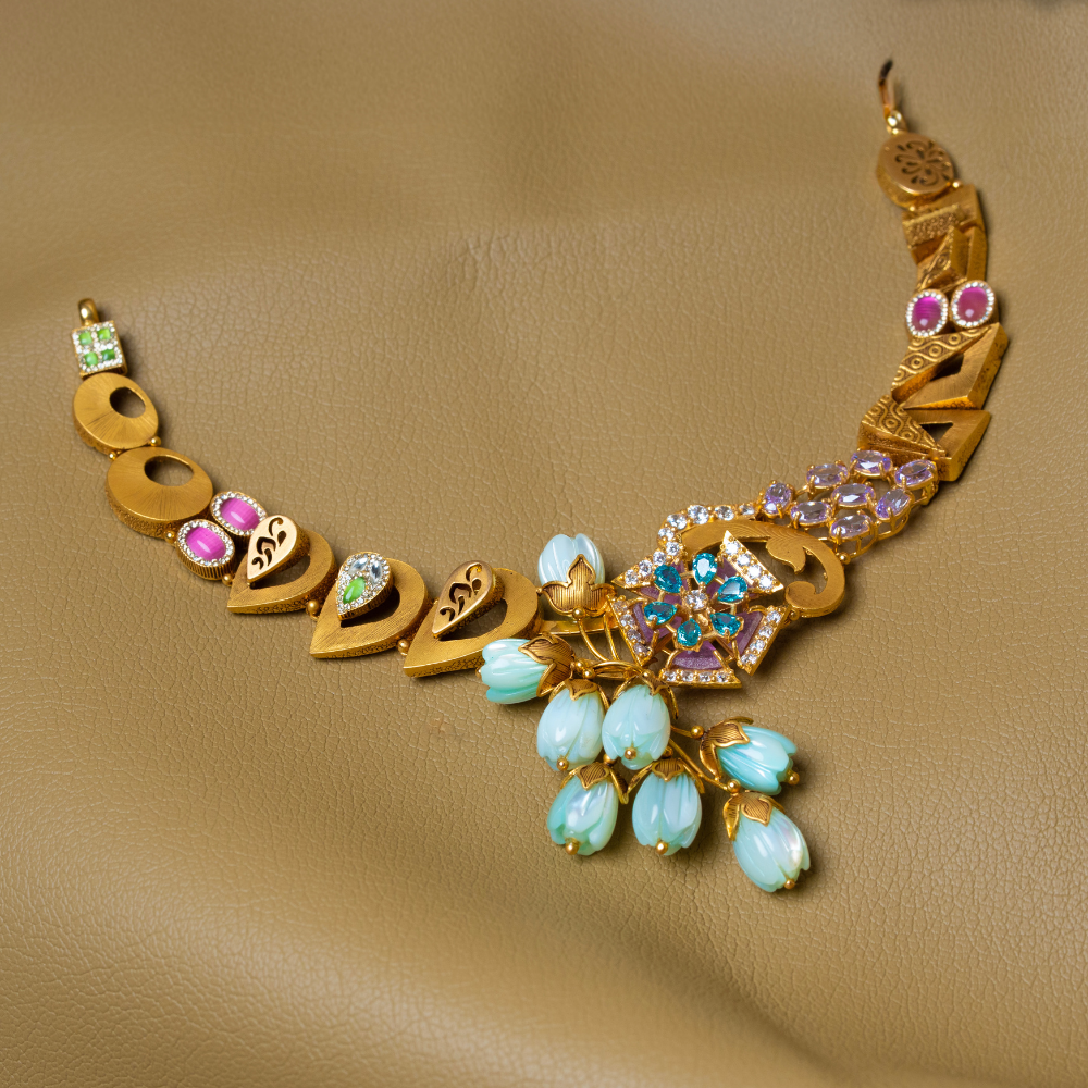 Celestial Aqua Bloom Necklace